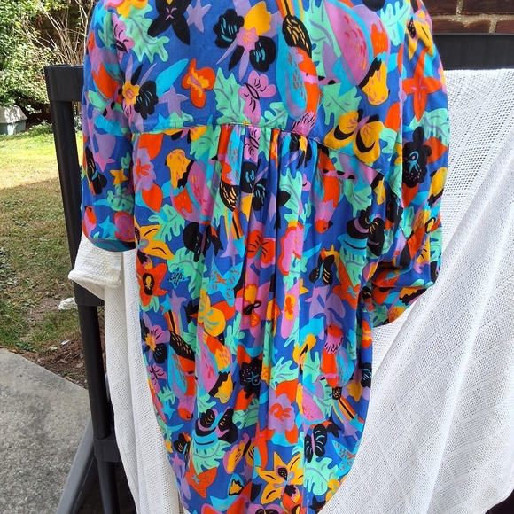 Vintage Rare Art to Wear by Ken Done Abstract button down OSFM - Picture 7 of 11
